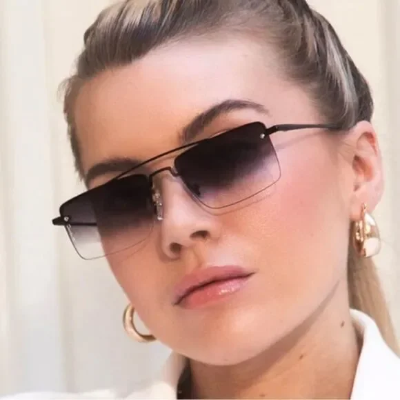 Otra Eyewear 90’s Rectangle Eyewear Y2K Drew Black – Otra Eyewear main image 4